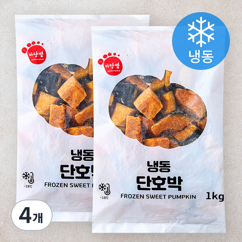 마당발 단호박 (냉동), 1kg, 4개