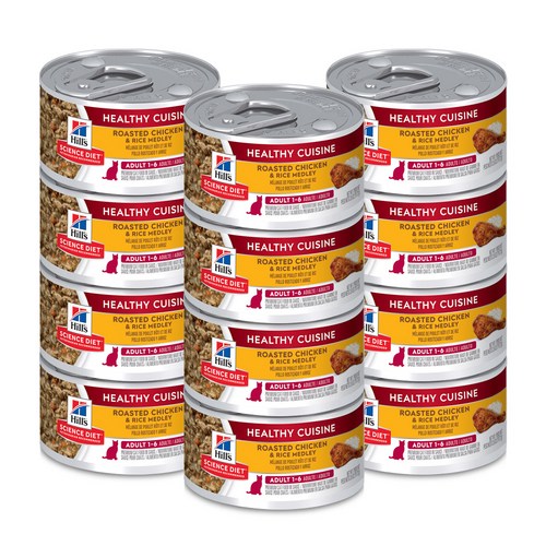 힐스사이언스다이어트 고양이 힐스 헬시 퀴진 치킨 스튜 기능성 사료, 어덜트, 79g, 12개