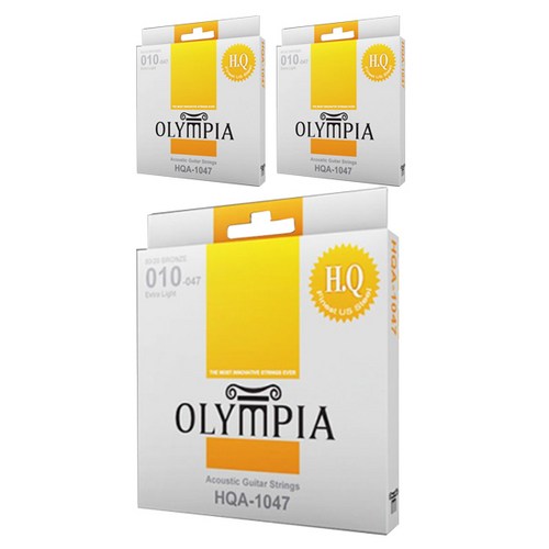 OLYMPIA 하이퀄리티 통기타줄 3p, HQA-1047, 노란색 - 통기타 줄 추천