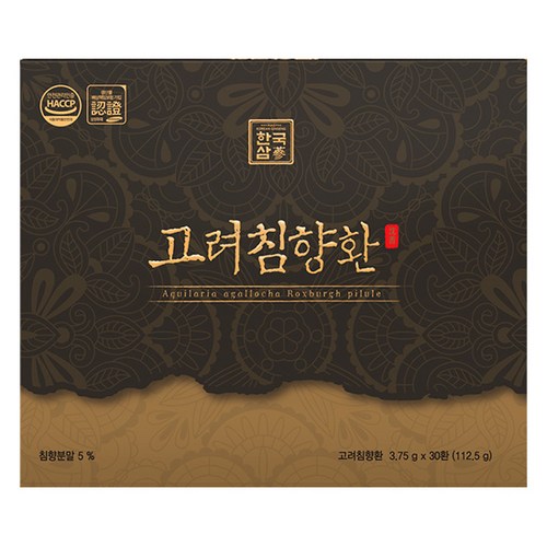 한국삼 고려 침향환 30p, 112.5g, 1개 - 침향 추천