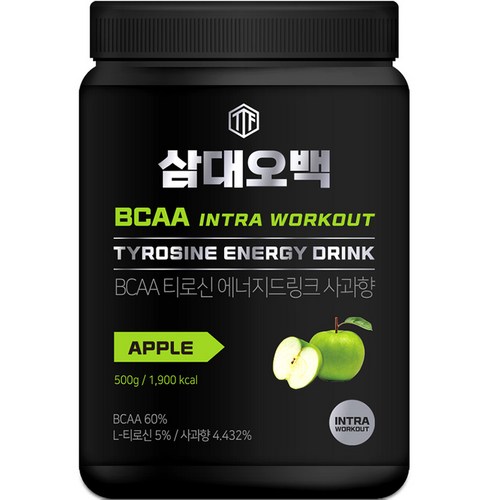 삼대오백 BCAA 티로신 에너지드링크 사과향, 500g, 1개 - BCAA 추천