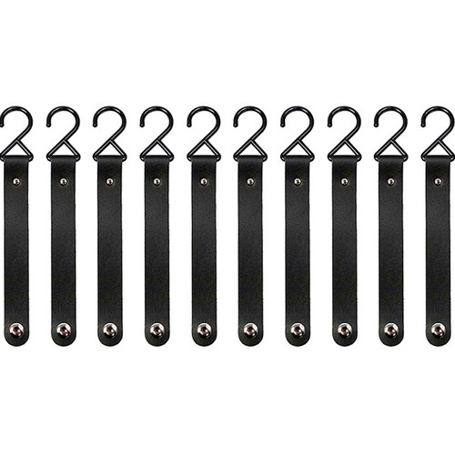 벅703 캠핑 인디언 가죽 행어고리 10p, 블랙