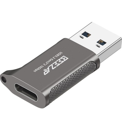 비잽 C타입 USB 3.2 Gen2 10Gbps OTG 변환 젠더 C to A 어댑터, 그레이, 1개, 37mm