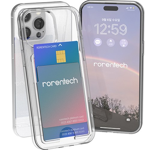 로랜텍 아클라 카드 2장 수납 휴대폰 케이스