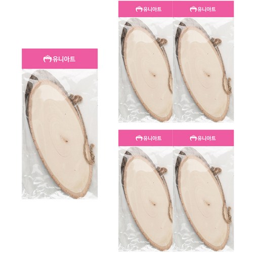 유니아트 그리기 나무 문패 대, 혼합색상, 5개