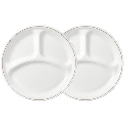 ****** 리틀클로버 삼절접시세트 대 26cm, 2개, 단품, 혼합색상