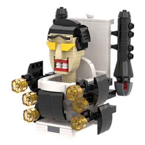 아이끌레 리얼 스키비디 토일렛 레고호환블록, 02 제트팩 미사일 토일렛