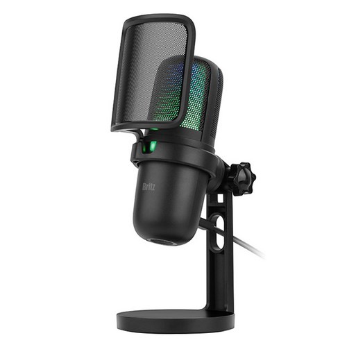 브리츠 유선 방송용 USB 콘덴서 마이크, BZ-UM20RGB, BLACK