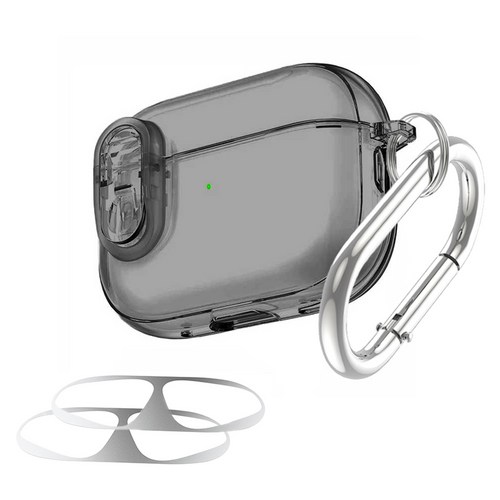 아이티스타일 분실방지 투명 케이스, 투명블랙(케이스), 1세트, 에어팟4세대