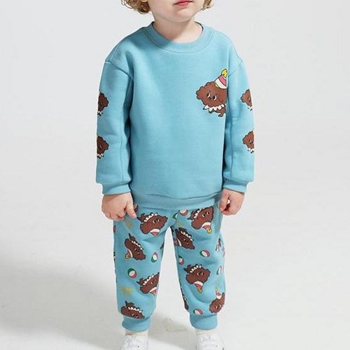 아동용 서커스 퍼피올오버 기모 상하의 세트