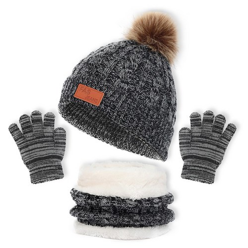 키즈트리 아동용 방한 모자 + 목도리 + 장갑 세트 WS-005