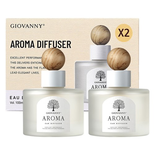 GIOVANNY 차량용 방향제 100ml 2p, 블랙체리, 1세트
