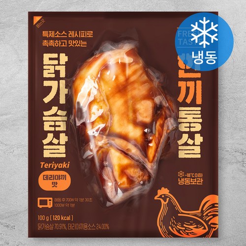 한끼통살 닭가슴살 데리야끼맛 (냉동), 100g, 1개