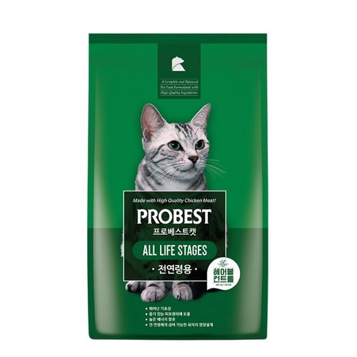 프로베스트 캣 그린 전연령 고양이 헤어볼사료, 15kg, 1개, 헤어볼