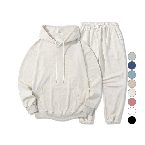 일루소 소프트 후드티 밑밴딩 조거 트레이닝복 상하의 세트