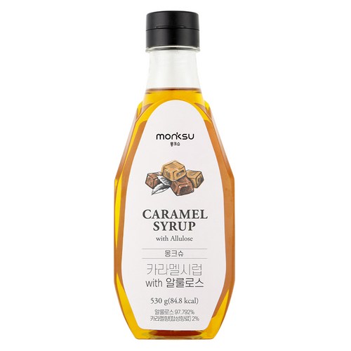 몽크슈 카라멜향시럽 WITH 알룰로스, 530g, 1개