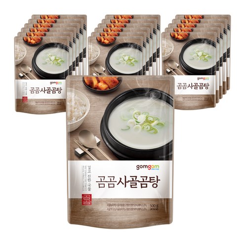 곰곰 사골곰탕, 500g, 18개입 - 갈비탕 추천