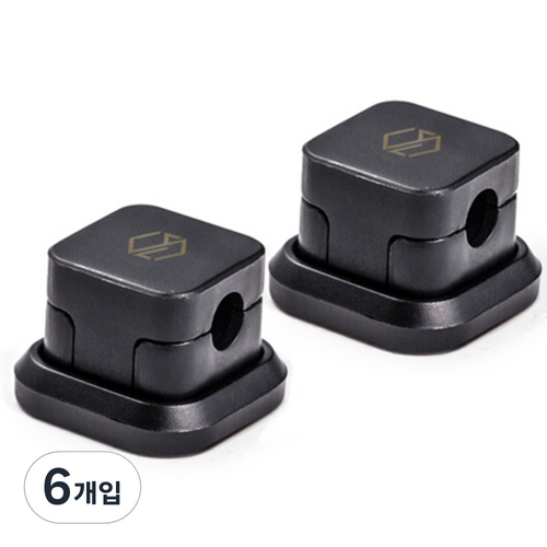 신지모루 차량용 마그네틱 케이블 홀더 블랙, 6개