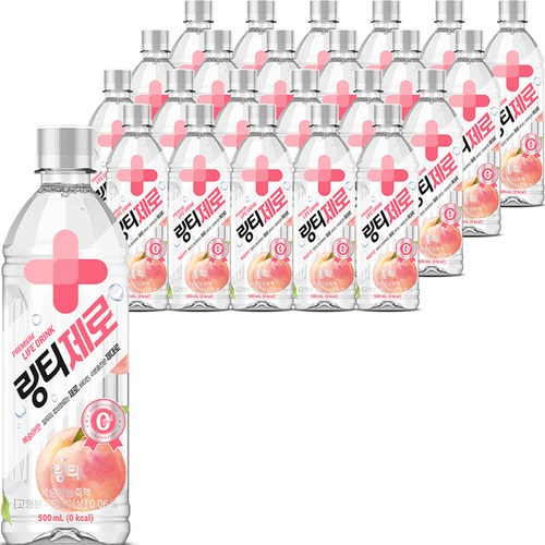 링티제로 복숭아맛, 500ml, 24개 - 이온음료 추천