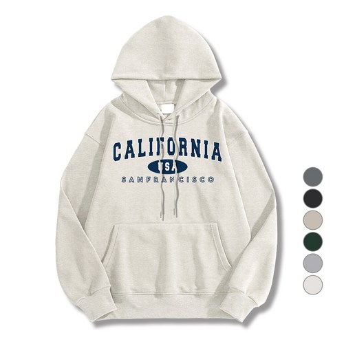 일루소 남성용 WD 캘리포니아USA 오버핏 후드티