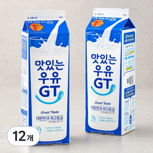 남양유업 맛있는 우유 GT, 900ml, 12개