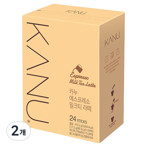 카누 에스프레소 밀크티 라떼, 17.3g, 24개입, 2개