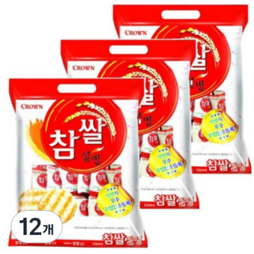 크라운 참쌀설병, 128g, 12개