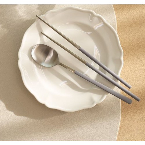 블룸엣홈 보리수 샤틴 수저 세트, 숟가락 + 젓가락, 1세트 3