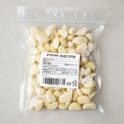 국내산 깐마늘, 300g, 1봉