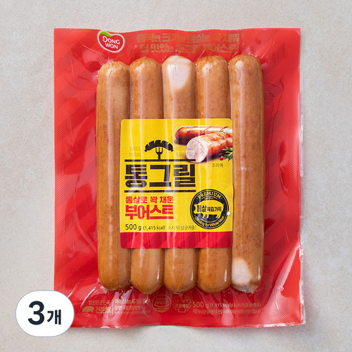 동원에프앤비 통그릴부어스트, 500g, 3개