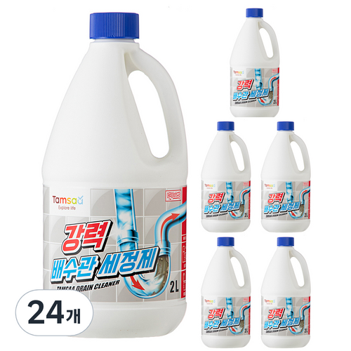 탐사 강력 배수관 세정제, 2L, 24개