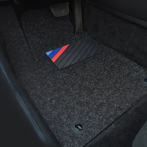 비비키 차량용 프리미엄 코일카매트 1열 + 2열 세트, 쌍용 토레스 2022년 7월~2024년 형, 블랙