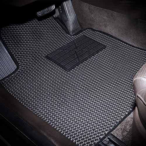 gaon 이중 벌집 더블엠보형 카매트 세트, 블랙, 제네시스 GV80 페이스리프트 23년형10월~