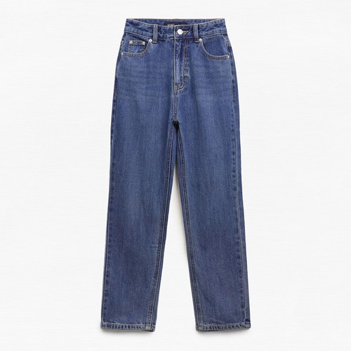 미쏘 여성용 기모9부 일자핏 데님