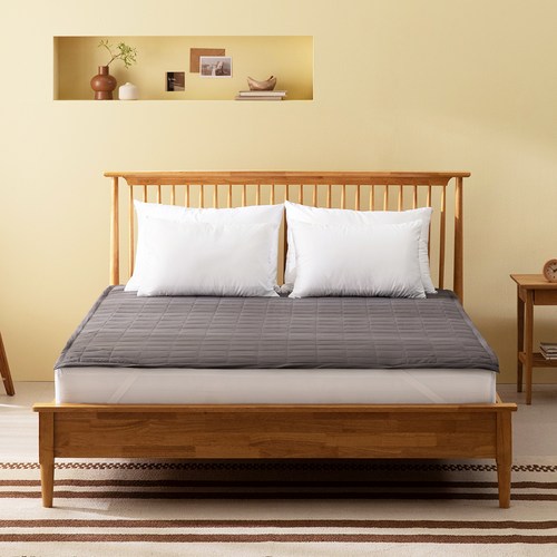 베네베딩 고정밴딩 누빔 방수 패드, 다크그레이, Q