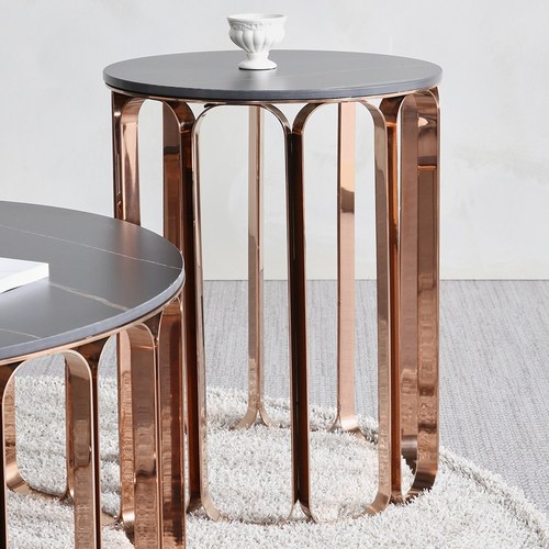 마샤 세라믹 사이드테이블 B 450, 화이트마블