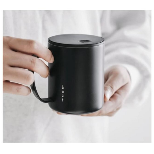 베즈트 316L 프리미엄 스테인리스 가벼운 보온보냉 머그컵 400ml, 블랙, 1개