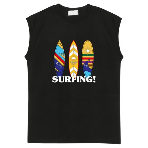 글래드블리스 남여공용 서핑보드 오버핏 민소매 나시