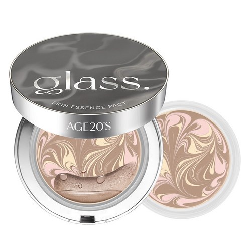 에이지투웨니스 글래스 스킨 에센스 팩트 퍼펙트 파운데이션 23호 12.5g + 리필 세트, 뉴트럴 베이지, 1개