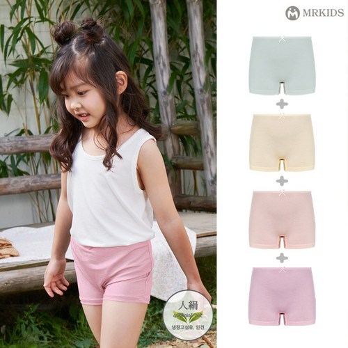 [냉장고섬유]인견 아동 여아 *********팬티 4종세트