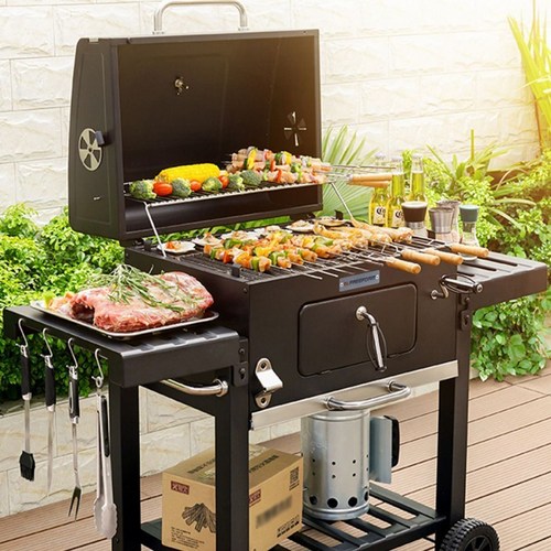 특대형 훈제 바베큐그릴 직화 화로 불판 고기숯불, 1개