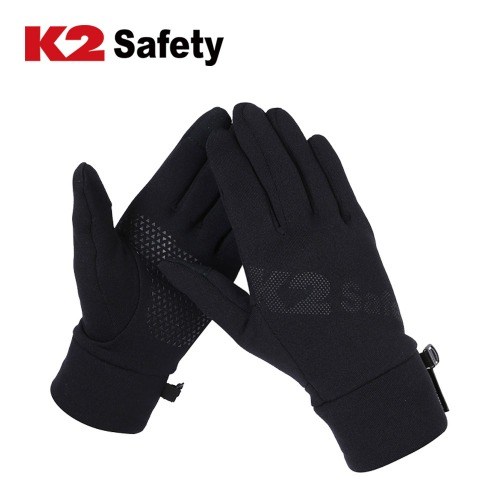 K2 Safety 폴라텍장갑 동계방한장갑 겨울 혹한기 스마트 터치 코팅 미끄럼방지 스포츠 등산 낚시 작업용장갑, M, 1개