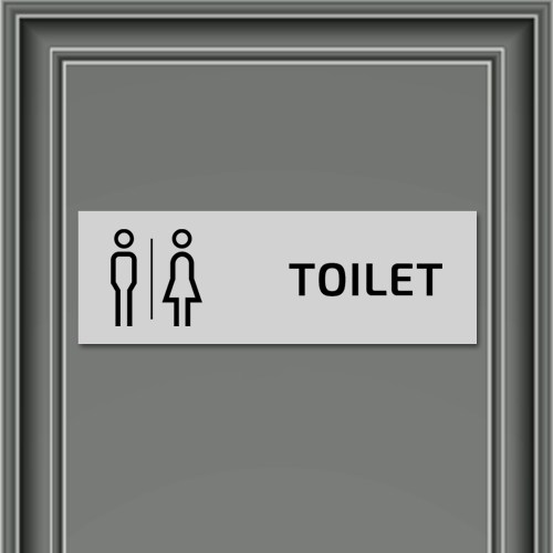 에이사인 메탈 화장실 표지판 블랙 실버, 공용화장실
