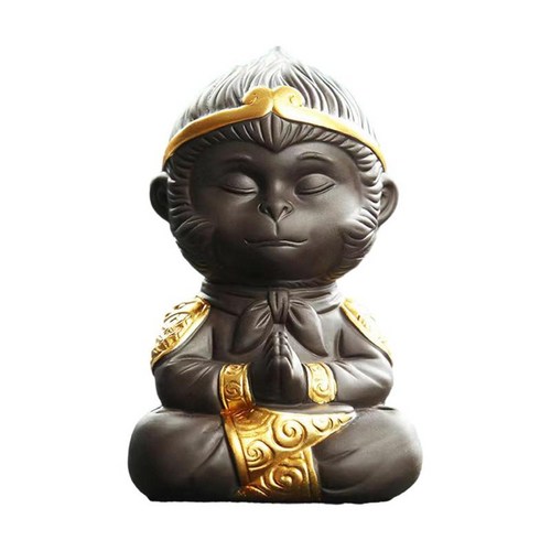 중국어 원숭이 왕 입상 홈 요가 룸 찻집 생일 선물을위한 쿵푸 차 애완 동물, 신을 하다, 도자기 점토