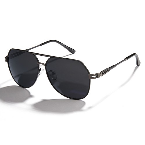 Cyxus 투 빔 라운드 편광 남성 선글라스