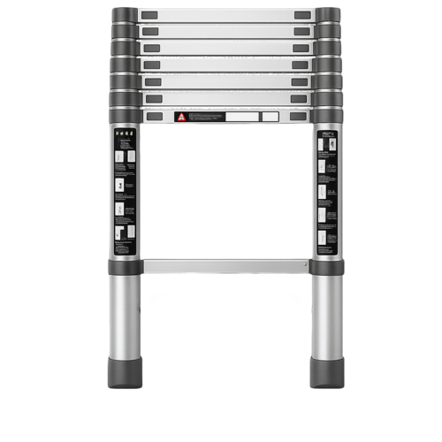 YAPOGI 스테인리스 접이식 신축사다리 다용도 일체형 가정용 사다리 높이조절 미끄럼방지 하중, H, 1개