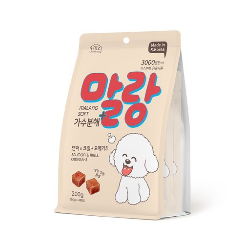 아스쿠 말랑 소프트 강아지 져키 간식, 200g, 2개