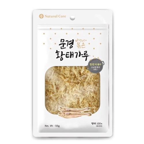 문경 바삭하게 볶은 황태가루 강아지 무염 수제간식 보양식, 1개, 50g, 북어