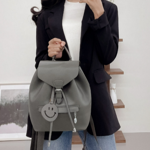 빌픽 여성 직장인 데일리 가죽 백팩 출퇴근용