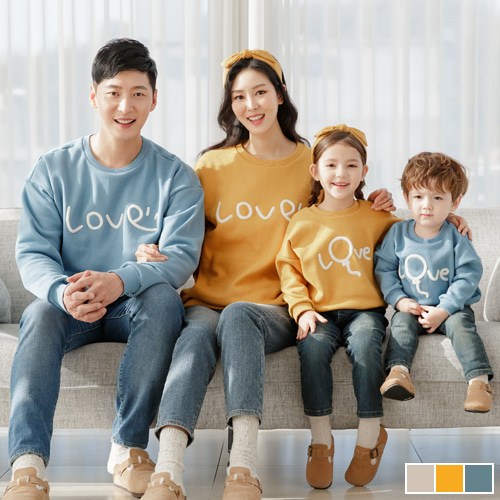 러브벌룬기모맨투맨 가족티